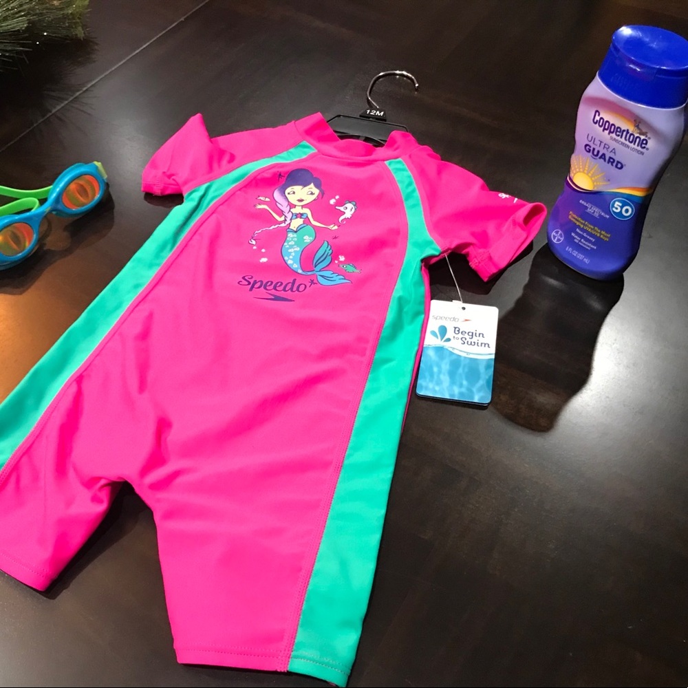 Speedo Begin to Swim Sun suit Electric Pink 12MO